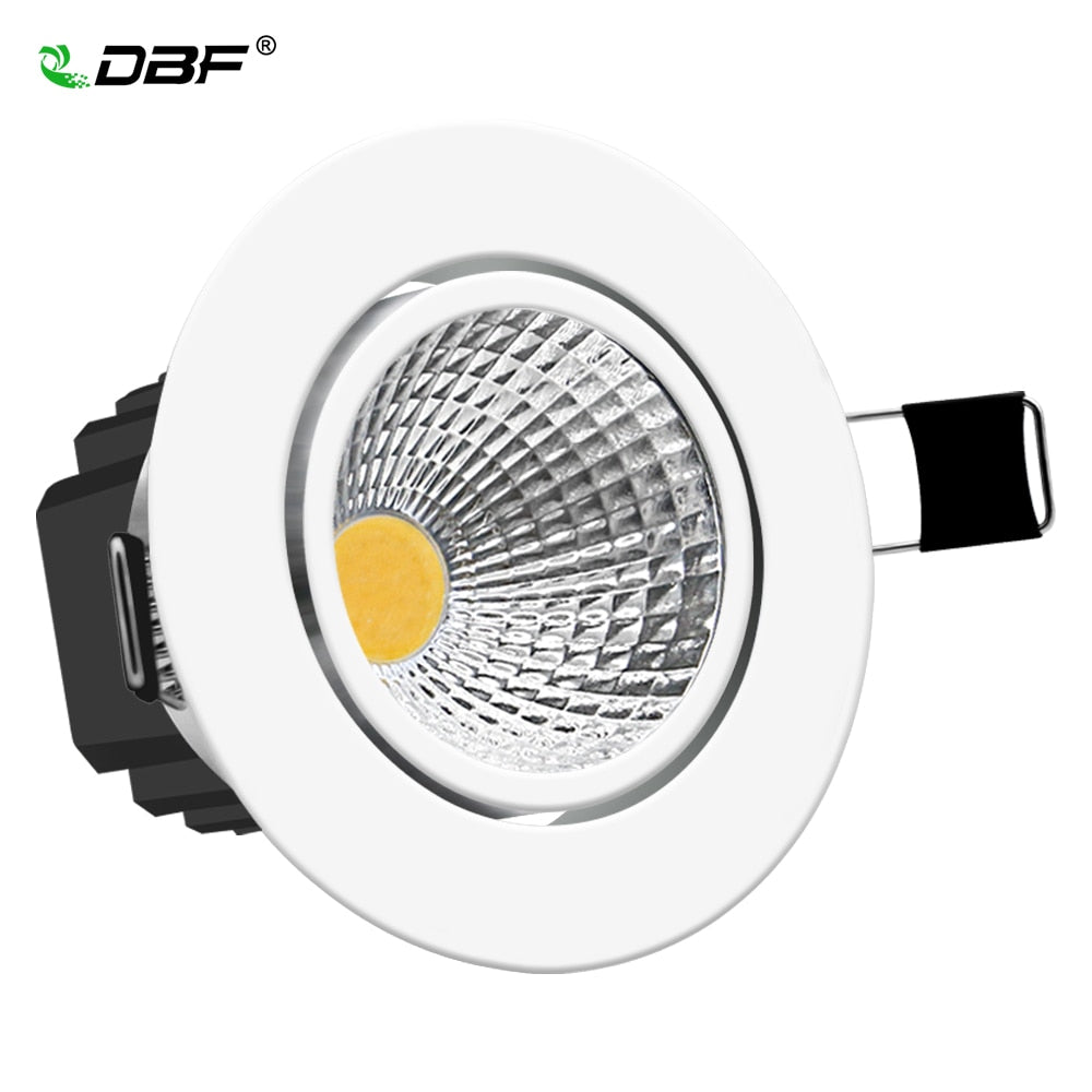 DBF Classic Round White Dimmable LED Recessed Downlight 5W 7W 9W 12W with AC 110V 220V Driver Ceiling Spot Lights Bedroom Shop