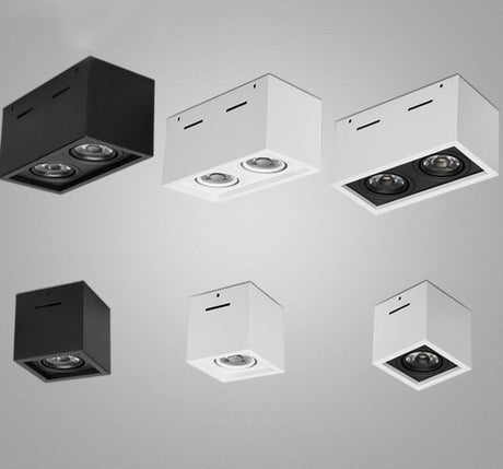 1pcs white Black High quality Surface Mounted adjustment LED COB dimmable Downlights ac85-265V 10W 20W LED Ceiling Lamp Spot