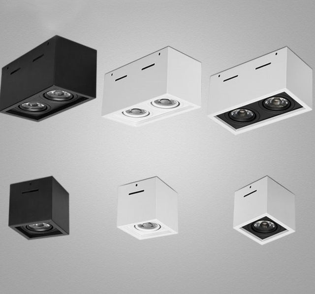 1pcs white Black High quality Surface Mounted adjustment LED COB dimmable Downlights ac85-265V 10W 20W LED Ceiling Lamp Spot