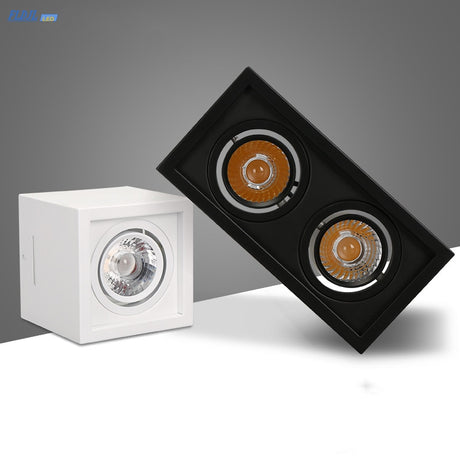 1pcs white Black High quality Surface Mounted adjustment LED COB dimmable Downlights ac85-265V 10W 20W LED Ceiling Lamp Spot