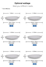 Ultrathin LED Downlight LED Round Panel Light 3W 6W 9W 12W 15W 18W Led Ceiling Recessed Grid Downlight  Lamp Lighting 110V 220V