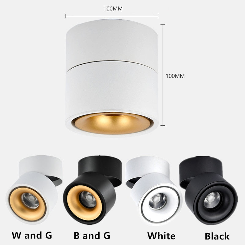 LED downlight ceiling spotlight 7w 12w 15w ceiling light for kitchen, living room, bathroom surface installation