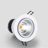 Dimmable round led spotlight embedded downlight AC86V~260V black and white ceiling light 3W~25W open-hole home lighting