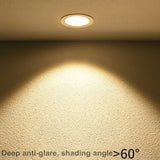 Dimmable round led spotlight embedded downlight AC86V~260V black and white ceiling light 3W~25W open-hole home lighting