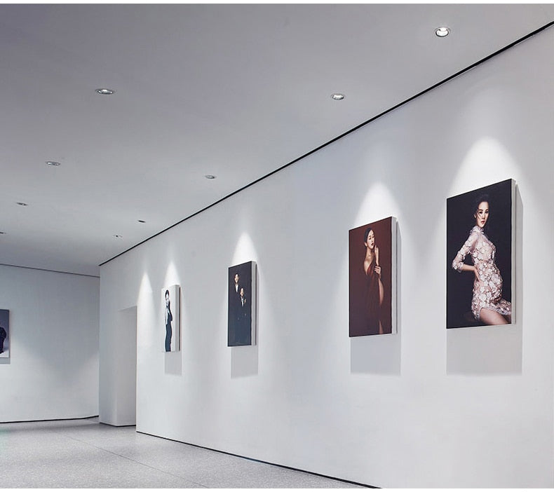 Dimmable round led spotlight embedded downlight AC86V~260V black and white ceiling light 3W~25W open-hole home lighting