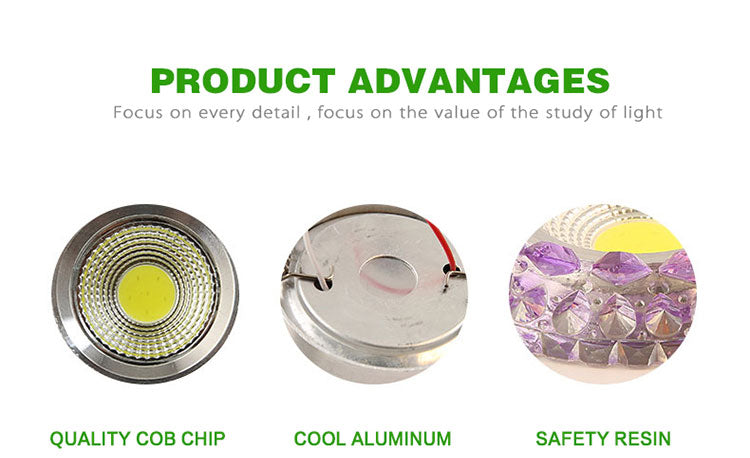 COB LED Downlight Colorful Panel Light RGB 3W 110V 220V Recessed Lamp Fixture For Halogen Lamp Decoration Purple Spot light