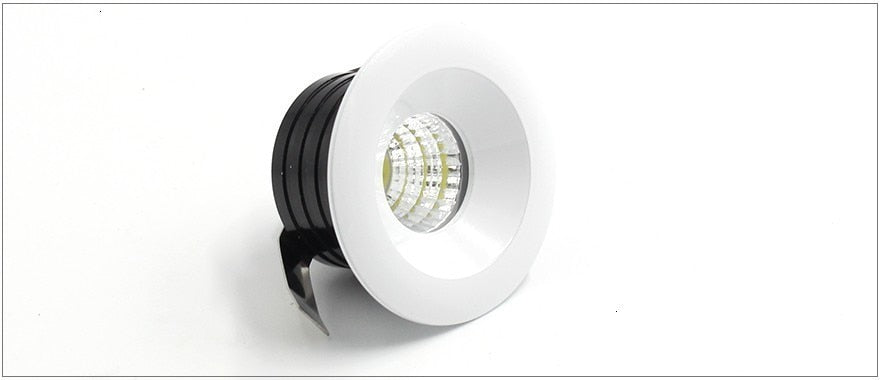 LEDIARY LED Mini COB Downlights Aluminum 100-240V 3W 270lm Cabinet Lamp Recessed Ceiling Spot Lamp Round Square 38mm Cut Hole