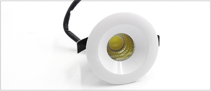 LEDIARY LED Mini COB Downlights Aluminum 100-240V 3W 270lm Cabinet Lamp Recessed Ceiling Spot Lamp Round Square 38mm Cut Hole