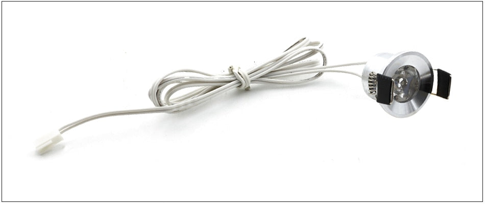 LEDIARY LED Mini Cabinet Downlights 12V Silvery White Black 1.5W 27mm Cut Hole Recessed Mounted Ceiling Spot Lamp For Study Room