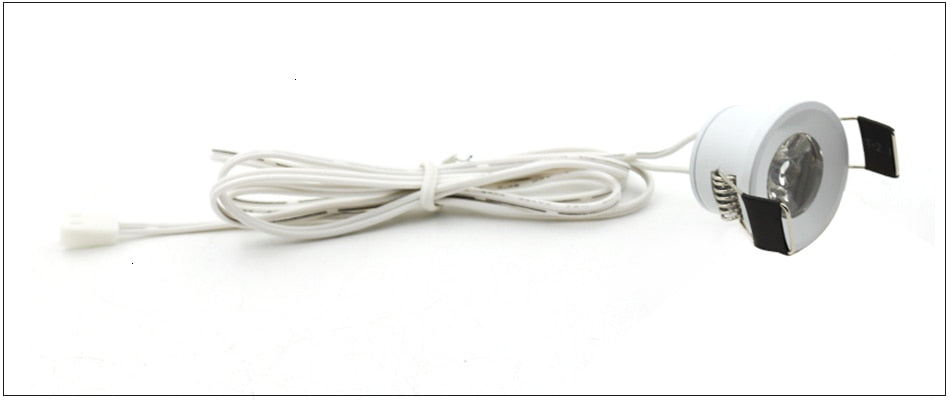 LEDIARY LED Mini Cabinet Downlights 12V Silvery White Black 1.5W 27mm Cut Hole Recessed Mounted Ceiling Spot Lamp For Study Room