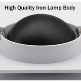 Black Led Downlight Dimmable Led Recessed Lights Led Spot 360 Degree Rotation Ceiling Lamp For Bedroom Light