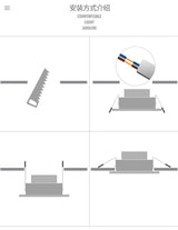 American Luxury Gold Bull Eye Embedded Ceiling Lamp Kitchen Living Room Hallway Led Spot Light 110V 220V 3W 5W 7W Downlights