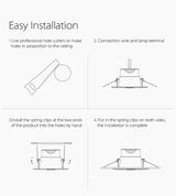 LED 4 pcs Light guide LED Downlight 3W 5W 7W 9W 12W 15W 18W Acrylic Panel Lights Ceiling Recessed Lamps High Brightness