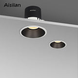 Aisilan LED Recessed spot light Narrow Border Downlight living room spotlight 7.5CM open hole downlight minimalist bedroom light