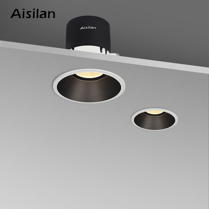 Aisilan LED Recessed spot light Narrow Border Downlight living room spotlight 7.5CM open hole downlight minimalist bedroom light