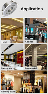 LED Downlight 10pcs/lot 3W Mini led cabinet light AC85-265V mini led spot downlight include led drive CE ROHS ceiling lamp mini light