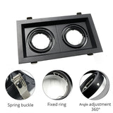 Ring Downlight Anti-glare LED 95mm Cut Hole Recessed Ceiling Spot Lamp Frame 85-265V GU10 Bulb Replaceable