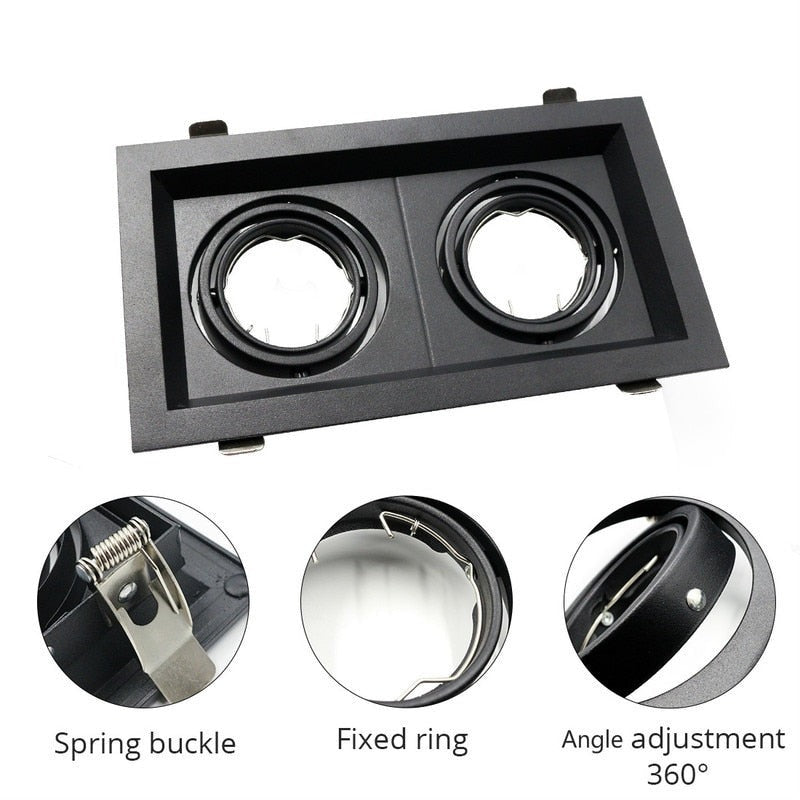 Ring Downlight Anti-glare LED 95mm Cut Hole Recessed Ceiling Spot Lamp Frame 85-265V GU10 Bulb Replaceable