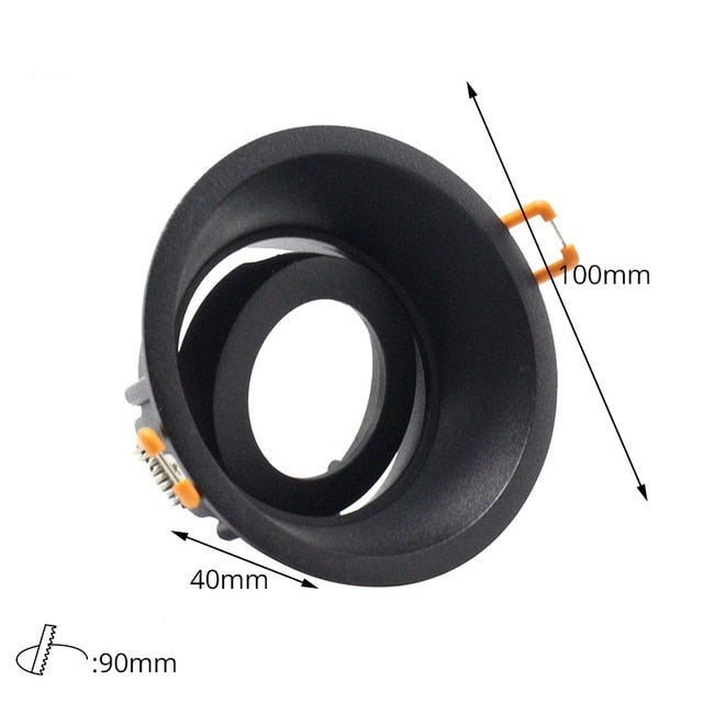 Ring Downlight Anti-glare LED 95mm Cut Hole Recessed Ceiling Spot Lamp Frame 85-265V GU10 Bulb Replaceable