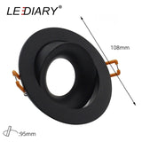 Ring Downlight Anti-glare LED 95mm Cut Hole Recessed Ceiling Spot Lamp Frame 85-265V GU10 Bulb Replaceable