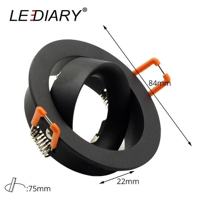 Ring Downlight Anti-glare LED 95mm Cut Hole Recessed Ceiling Spot Lamp Frame 85-265V GU10 Bulb Replaceable