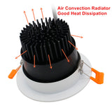 DBF Super Bright Epistar COB LED Recessed Downlight 5W 9W 12W Warm White/Natural White/Cold White LED Ceiling Spot Light AC220V