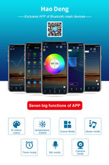 Bluetooth Smart LED Downlight Dimming Round Spot Light 5W 9W RGB 6pcs/lot Color Changing Warm Cold light Work With 110V 220V