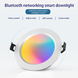 Bluetooth Smart LED Downlight Dimming Round Spot Light 5W 9W RGB 6pcs/lot Color Changing Warm Cold light Work With 110V 220V