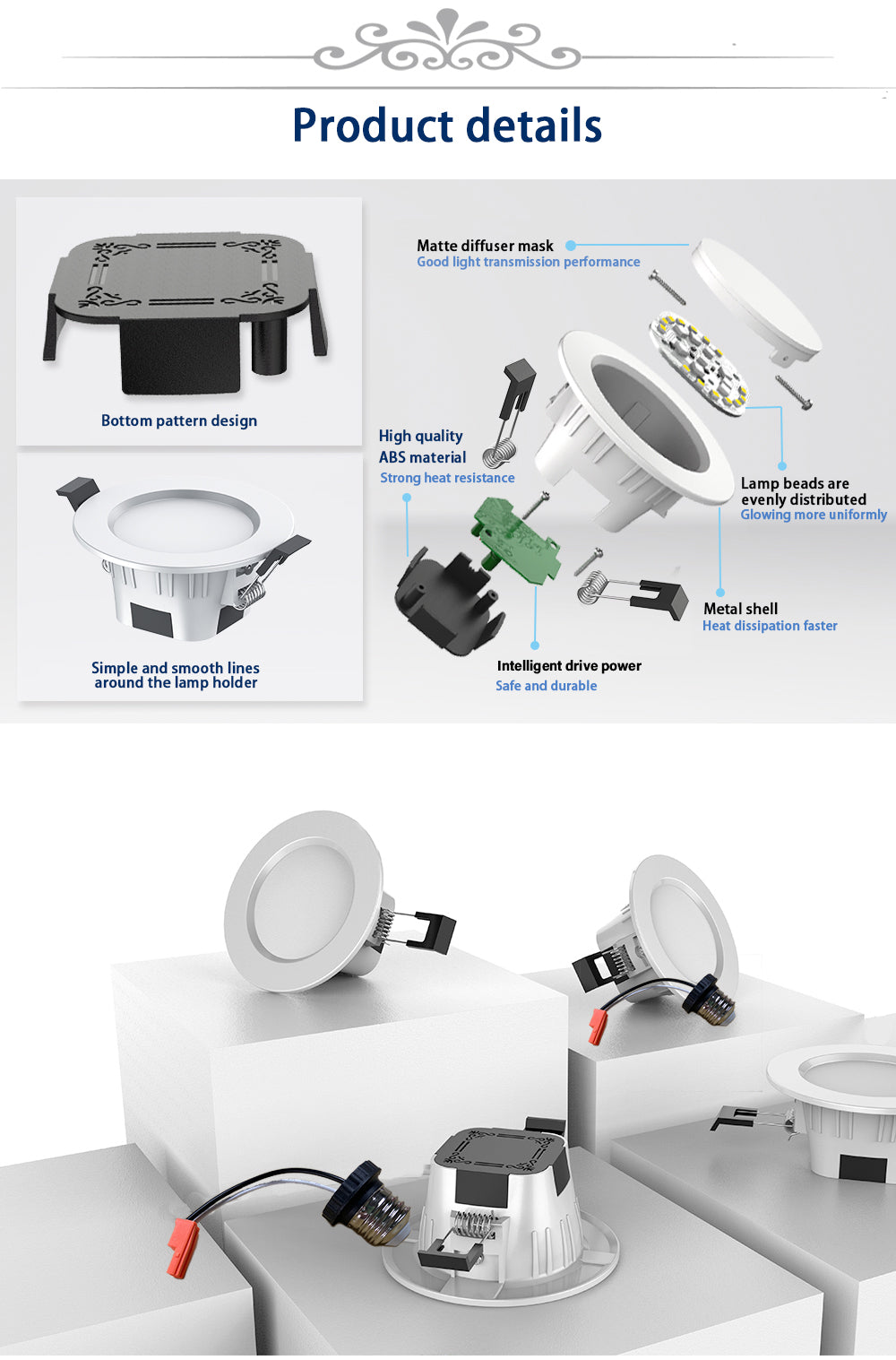 Bluetooth Smart LED Downlight Dimming Round Spot Light 5W 9W RGB 6pcs/lot Color Changing Warm Cold light Work With 110V 220V