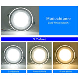 LED Downlight 10pcs/lot 6W LED Lamp 220V Spotlight Recessed Round Panel Light 3 Colors Changeable Indoor Lighting Downlight