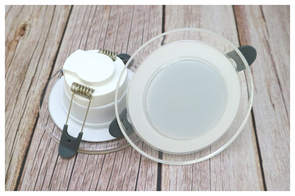 LED Downlight 10pcs/lot 6W LED Lamp 220V Spotlight Recessed Round Panel Light 3 Colors Changeable Indoor Lighting Downlight