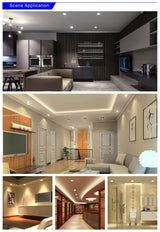 LED Downlight 10pcs/lot 6W LED Lamp 220V Spotlight Recessed Round Panel Light 3 Colors Changeable Indoor Lighting Downlight