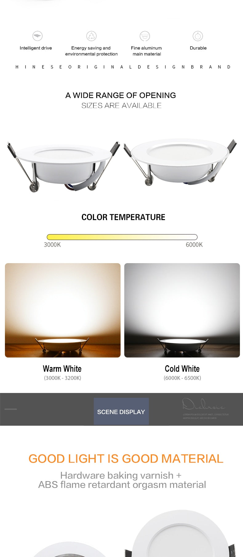 LED Downlight 18W 15W 12W 9W 7W Round Recessed Lamp AC 220V Led Down Light 240V Home Decor Bedroom Kitchen Indoor Spot Lighting