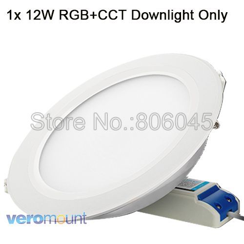 MiLight FUT066 12W LED Downlight AC220V RGB+CCT Dimmable LED Panel Light Support 2.4G Wireless Remote / APP WiFi Control