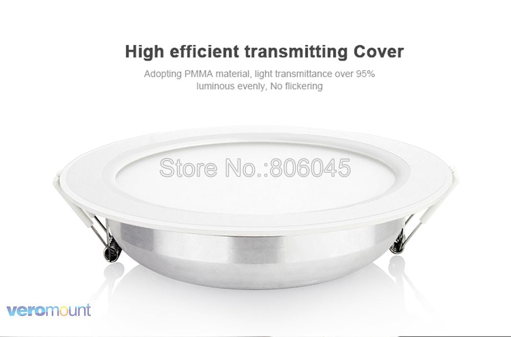 MiLight FUT066 12W LED Downlight AC220V RGB+CCT Dimmable LED Panel Light Support 2.4G Wireless Remote / APP WiFi Control