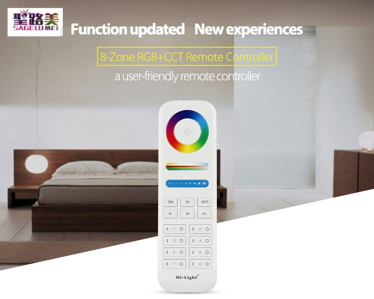 Milight 2.4G wireless remote panel control 9W RGB+CCT Square LED Downlight AC100~240V 50/60Hz use with smartphone APP wifi