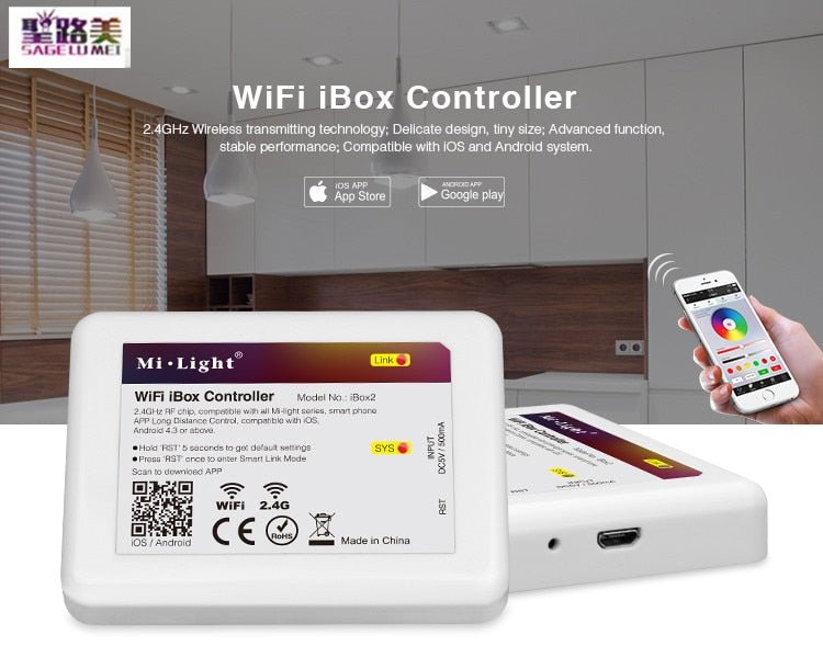 Milight 2.4G wireless remote panel control 9W RGB+CCT Square LED Downlight AC100~240V 50/60Hz use with smartphone APP wifi