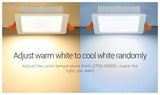 Milight 2.4G wireless remote panel control 9W RGB+CCT Square LED Downlight AC100~240V 50/60Hz use with smartphone APP wifi
