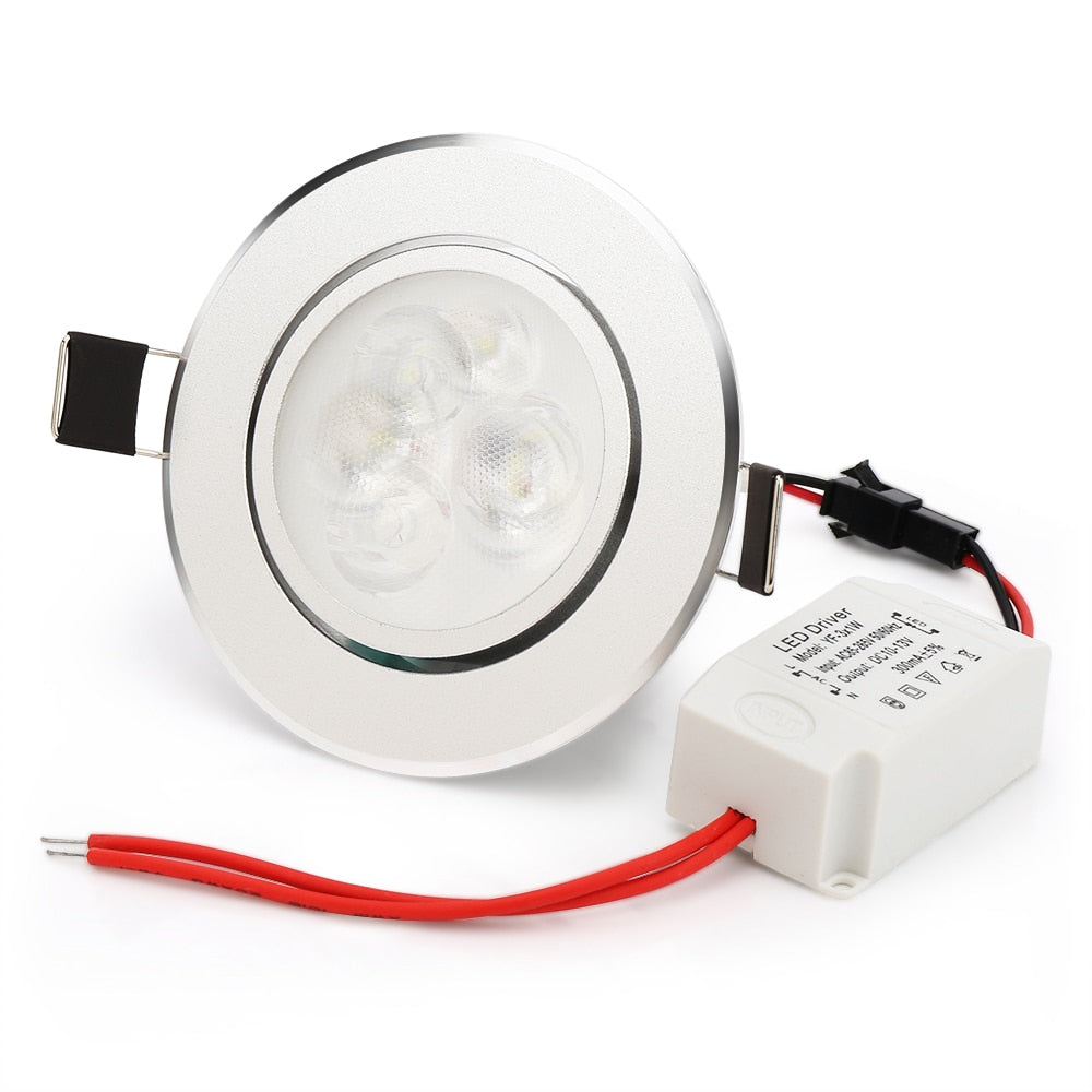 10pcs/lot 3W LED Downlight Spotlight Recessed Ceiling Lamps Dimmable Pendant Spot Light Led Lamp Cold White/Warm White 110V/220V
