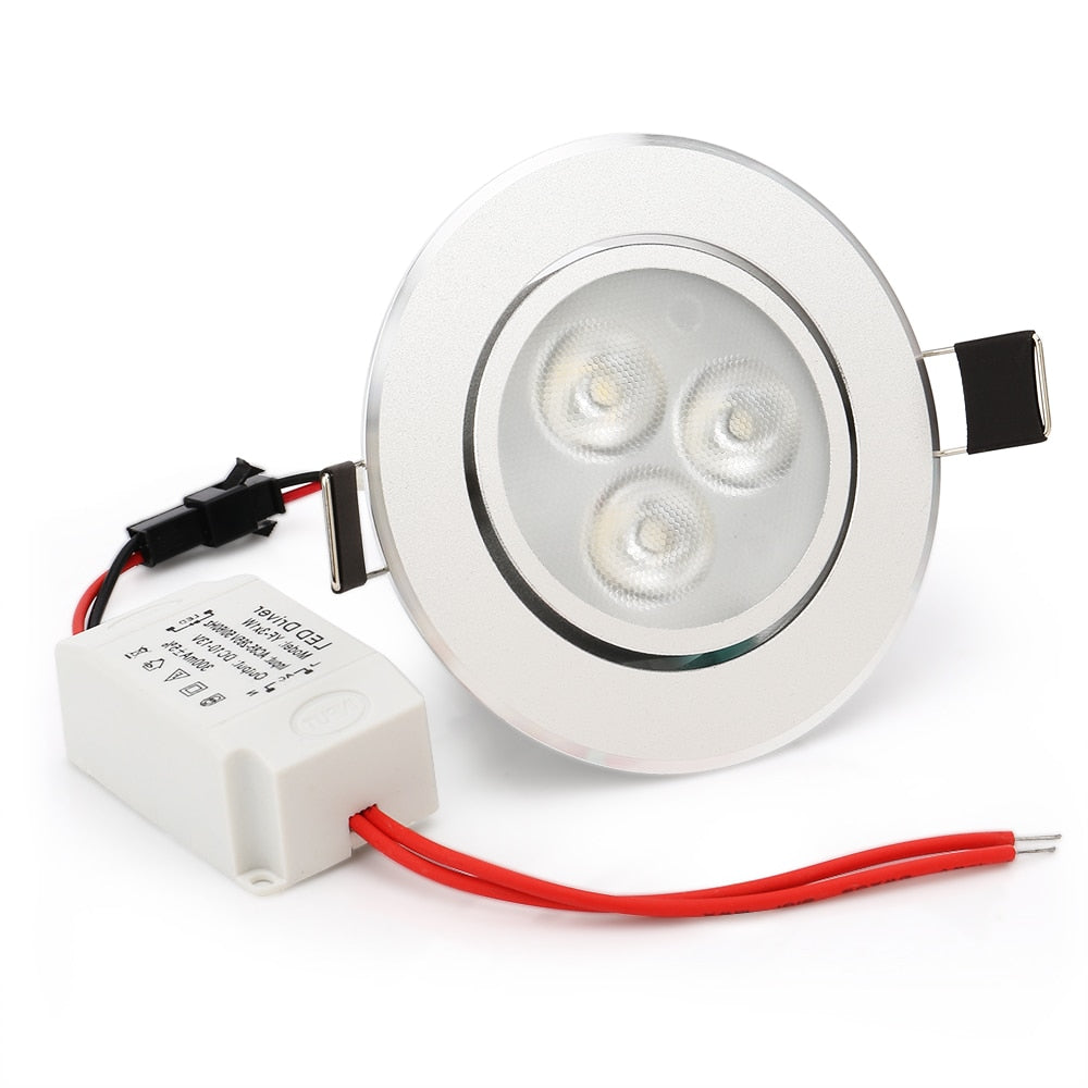 10pcs/lot 3W LED Downlight Spotlight Recessed Ceiling Lamps Dimmable Pendant Spot Light Led Lamp Cold White/Warm White 110V/220V