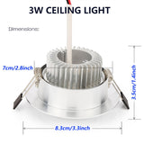 10pcs/lot 3W LED Downlight Spotlight Recessed Ceiling Lamps Dimmable Pendant Spot Light Led Lamp Cold White/Warm White 110V/220V