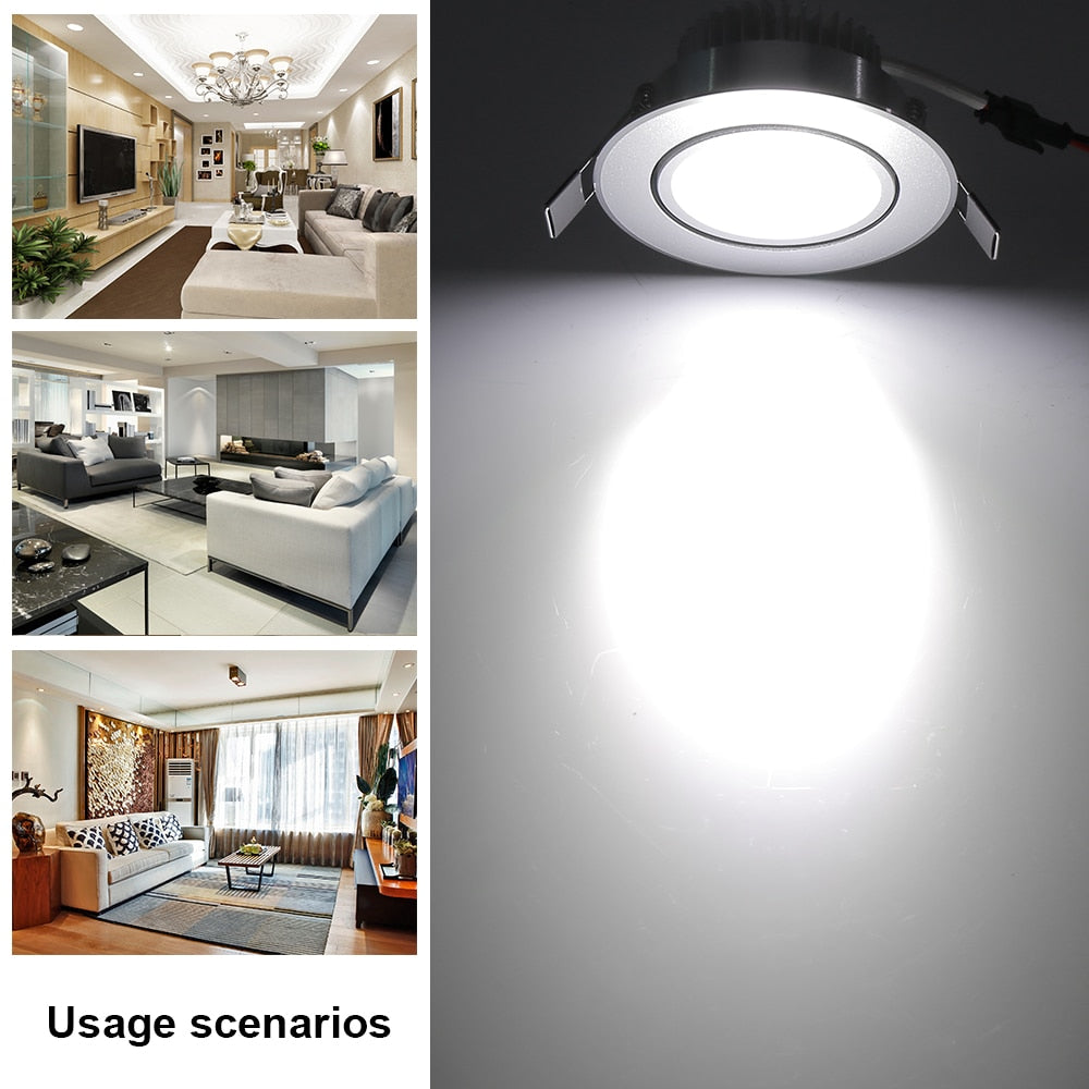 10pcs/lot 3W LED Downlight Spotlight Recessed Ceiling Lamps Dimmable Pendant Spot Light Led Lamp Cold White/Warm White 110V/220V