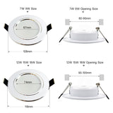 Led Downlight 3W 5W 7W 9W 12W 15W 18W AC 220V 230V 110V Ceiling Bathroom Lamps Living Room Light Home Indoor Lighting