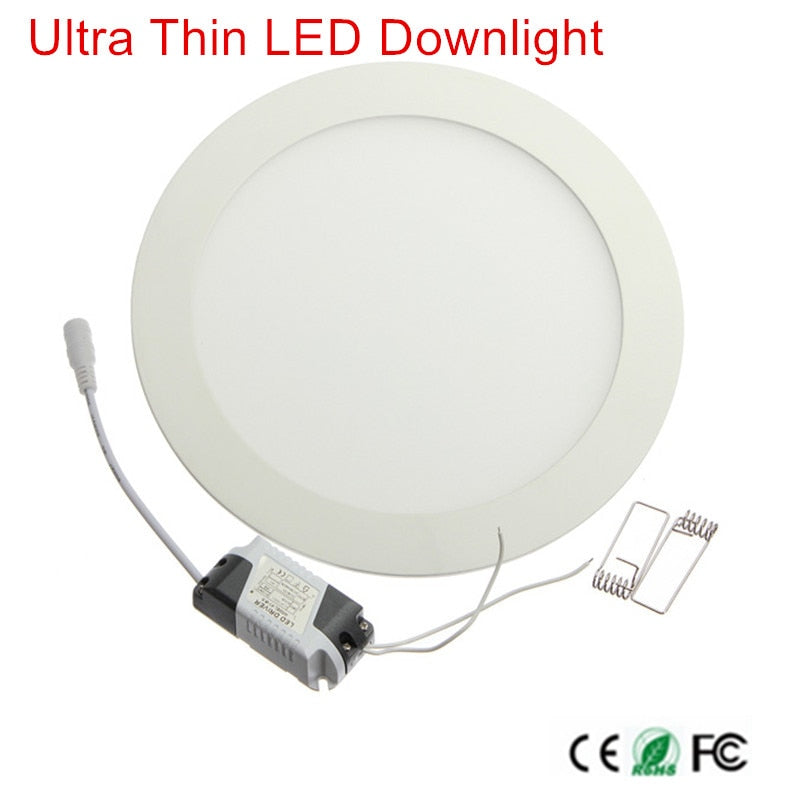 LED ceiling recessed 3w/4w/6w/9w/12w/15w/25w Warm White/Natural White/Cold White grid downlight / slim round panel light + drive