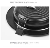 Ultra Bright Round black LED Downlight 3W 5W 7W 9W 12W 15W Aluminum AC110V 220V LED Down Light Red blue green Recessed Spot