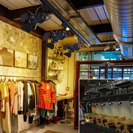 E27 Vintage celling iron lamp Industrial Light Retro Lamp Adjustable 4 Leaf for Clothes store Coffee Bar Loft style Fixture DA