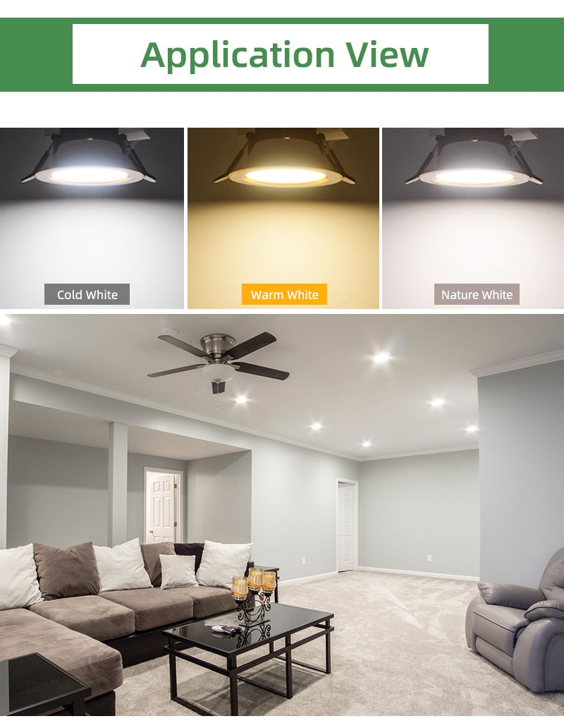 Kaguyahime LED Downlight Gold/Silver/White Ultra Thin Aluminum 3W 5W 9W 12W 15W 18W Down Light 220V Round Recessed Spot Lighting