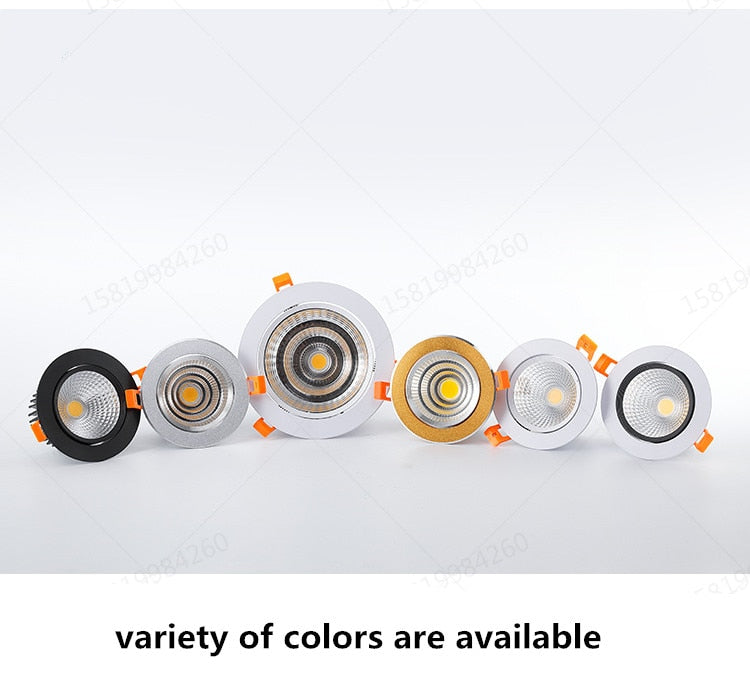 Dimmable Led Downlight Light Ceiling Spot 3w 5w 7w 9w 12w 15w 18w AC85-230V Recessed Lights Indoor Lighting