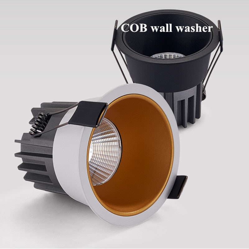 Dimmable recessed LED downlights 7W 10W 12W COB LED Ceiling lamp Spot lights lampnarrow side opening LED lamp indoor lighting