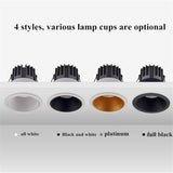 Dimmable recessed LED downlights 7W 10W 12W COB LED Ceiling lamp Spot lights lampnarrow side opening LED lamp indoor lighting